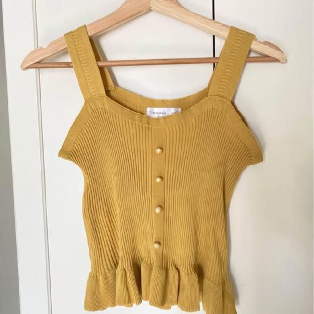 Papaya Womens Tank Top Yellow Free Size Fits All